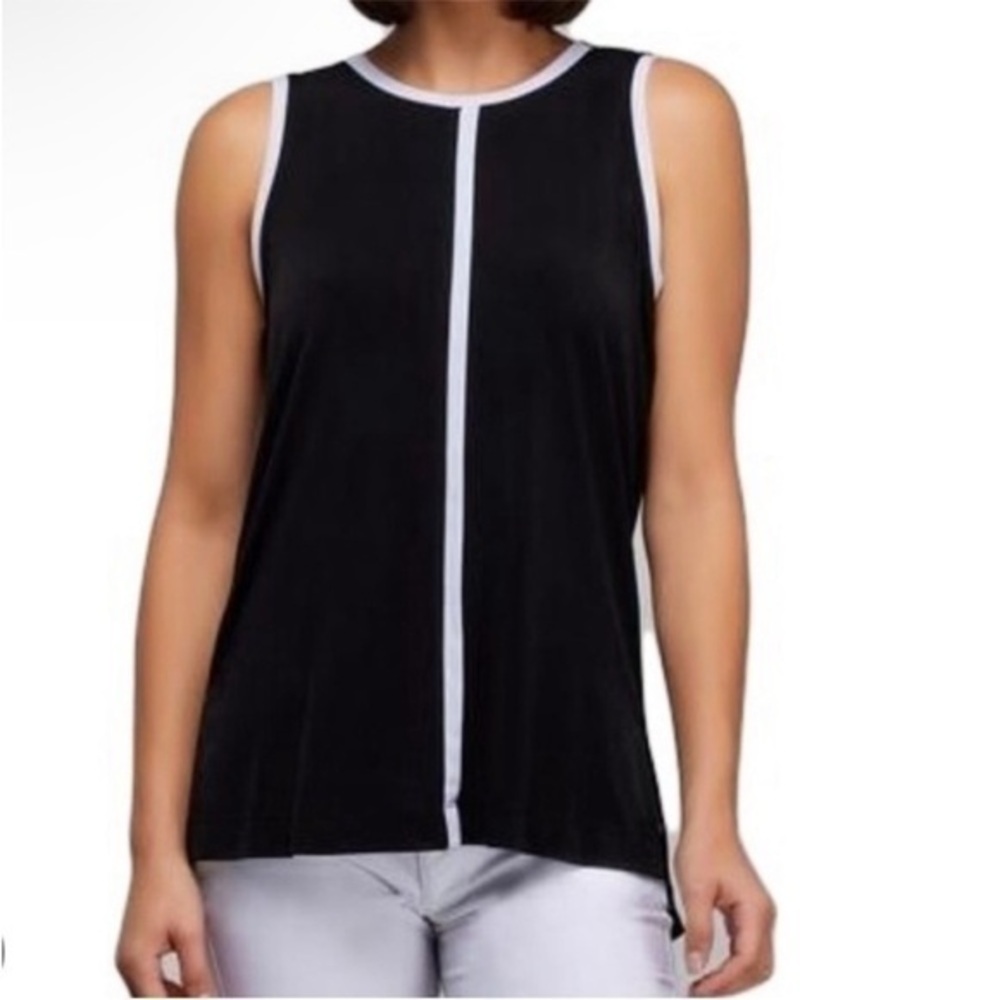 Madewell Canal Crepe Black White Blouse Size XS